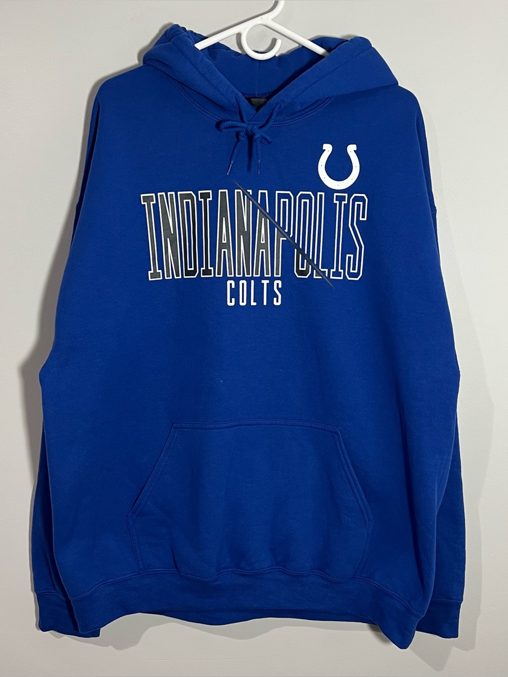 CSA Indianapolis Colts Football Blue White Pullover Sweatshirt Hoodie Mens XL